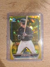 Jacob Berry - 2023 Draft Bowman Chrome Prospect #BDC-19 - YELLOW SAPPHIRE /75