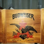 Vintage 1976 Budweiser Anheuser Busch Centennial Wooden Beer Crate Box 1876-1976