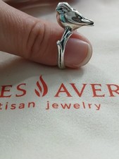 James Avery Retired Sterling Silver Bird on branch Ring Size 8