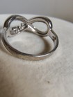 Alpha Delta Pi ADPi Sorority Sterling Silver Infinity Ring Size 5.5 Stamped 925 — photo 4