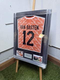 Framed Marco Van Basten Dutch Superstar Hand Signed Dutch Home Shirt With COA