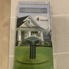 4 Pack Mole Solar Ultrasonic Animal Repeller Rabbit Snake Repellent for Farm US