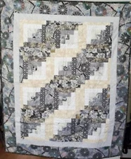 Quilt Log Cabin Subtle Earth Tones