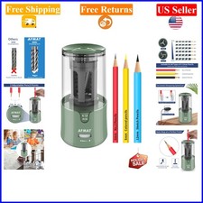 Electric Pencil Sharpener Green, Auto Stop, 6-12mm for Colored & No.2 Pencils