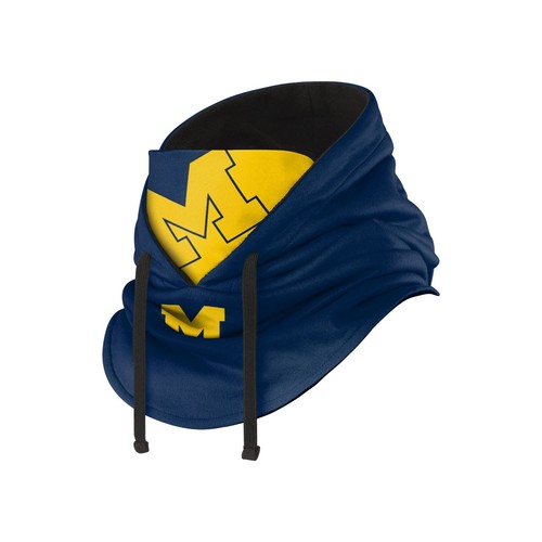 FOCO Michigan Wolverines NCAA Drawstring Hooded Gaiter - Picture 2 of 5