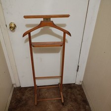 Fratelli Reguitti Gentleman  s Valet W/ Change Rac Wood Italy Made Vintage MCM FR