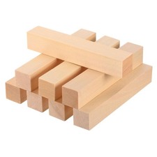 8 PCS Basswood Carving Block 6x1x1 Inch Square Wooden Dowels DIY Crafts