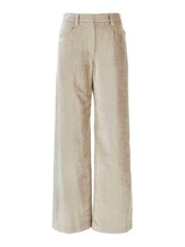BRUNELLO CUCINELLI WOMEN'S BEIGE WIDE LEG TROUSERS MSRP 2450 SIZE 44