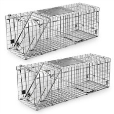 SQUIRREL TRAP 2 PACK HUMANE NO KILL METAL HEAVY DUTY PEST ANIMAL RAT CATCH CAGE