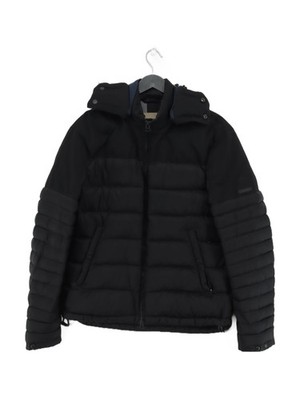 Burberry Herren Mantel L schwarz Polyamid mit Polyester Puffer Jacke