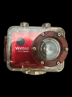 Vivitar DVR 786HD Full HD Video Camera Powers On 32G Memory Card No Power Cord