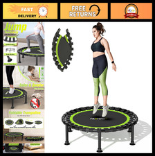 Foldable Mini Trampoline 36"/40"/48" Rebounder for Adults  Kids, 440lbs Capacit