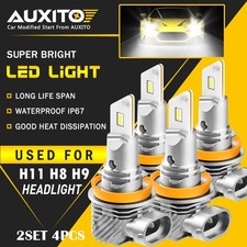 4X H11 LED Headlight Super Bright Bulb Kit HIGH/LOW Beam 6000K White Fog Light C