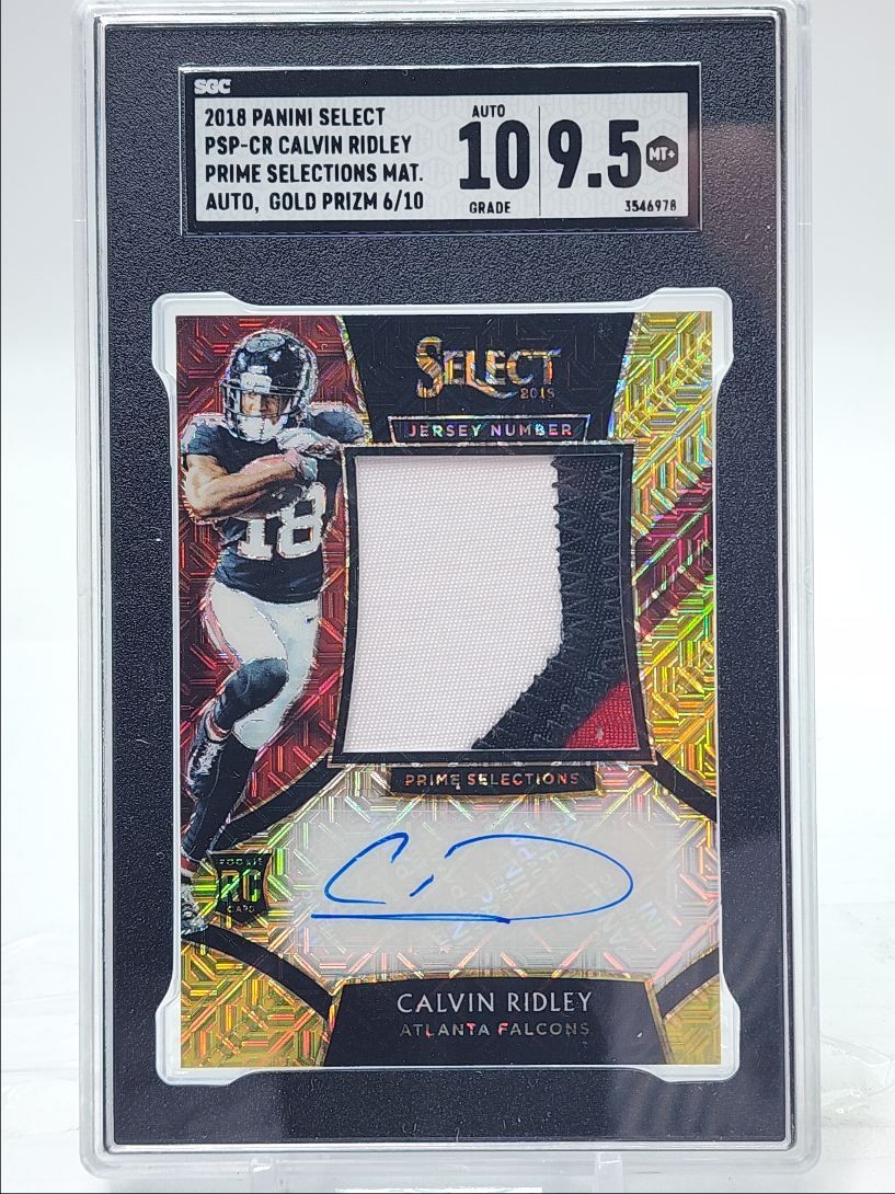 Calvin Ridley Panini Select Prime Selections Prizm Signatures #PSPCR Gold