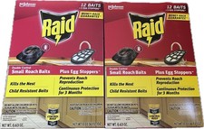 Raid 12 Double Control Small Roach Baits + 3 ...