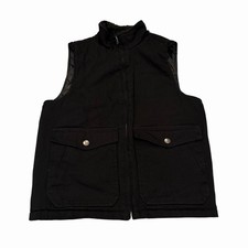 Weatherproof Vest Men  s Quilted Lined Canvas Sleeveless Small Black Sherpa Small