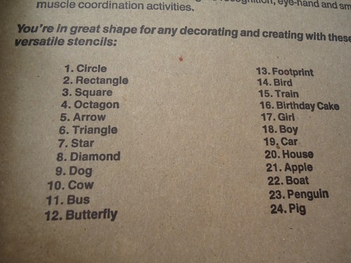 VTG Card Stock Stencils Classic 80s Art Supply 24 Durable Shapes Homeschool Fun - Picture 3 of 9