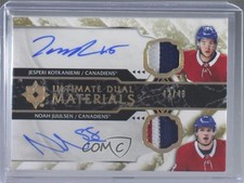 2018 Ultimate Collection 42/49 Jesperi Kotkaniemi Noah Juulsen #DM-KJ Auto 0zu