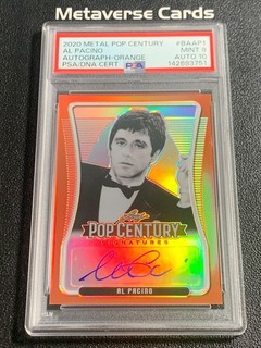 2020 Leaf Metal Pop Century Al Pacino Auto Orange 2/3 PSA 9/10