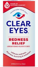 Clear Eyes Redness Relief Lubricant Cooling Comfort Eye Drops, 0.5 oz