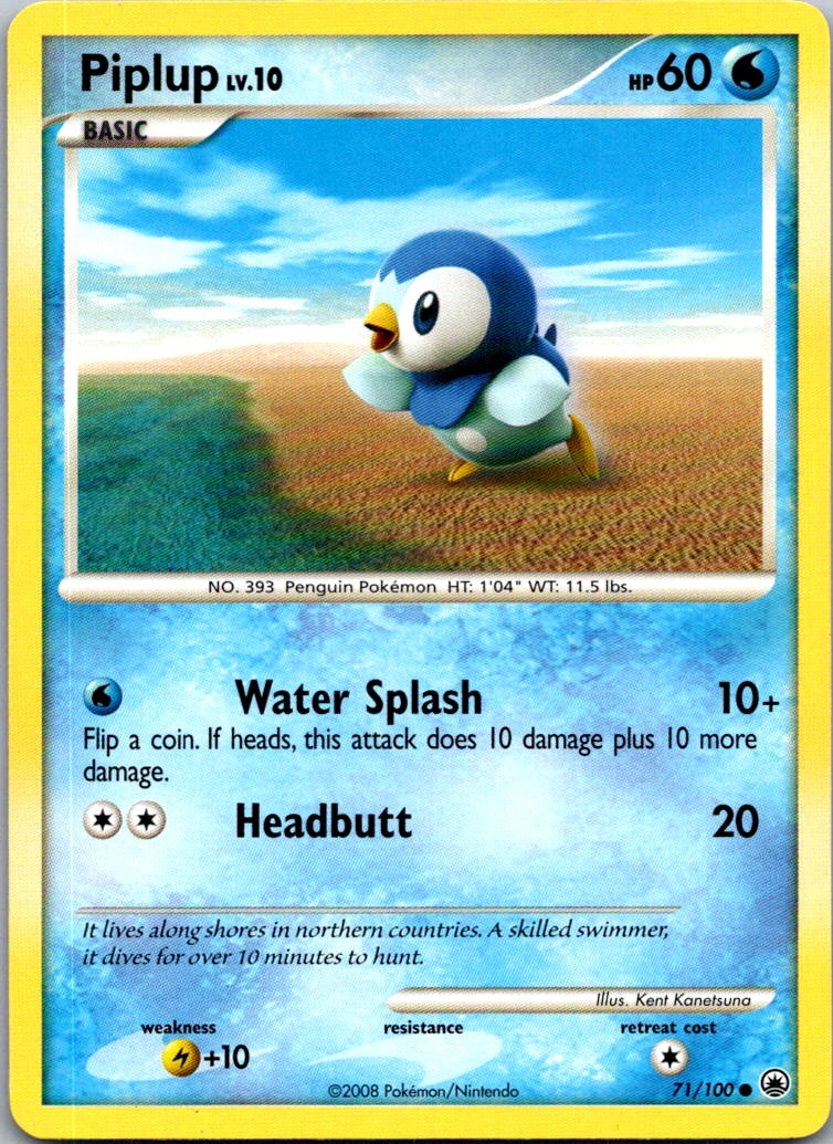 Piplup (71) 71/100 Majestic Dawn Common LP