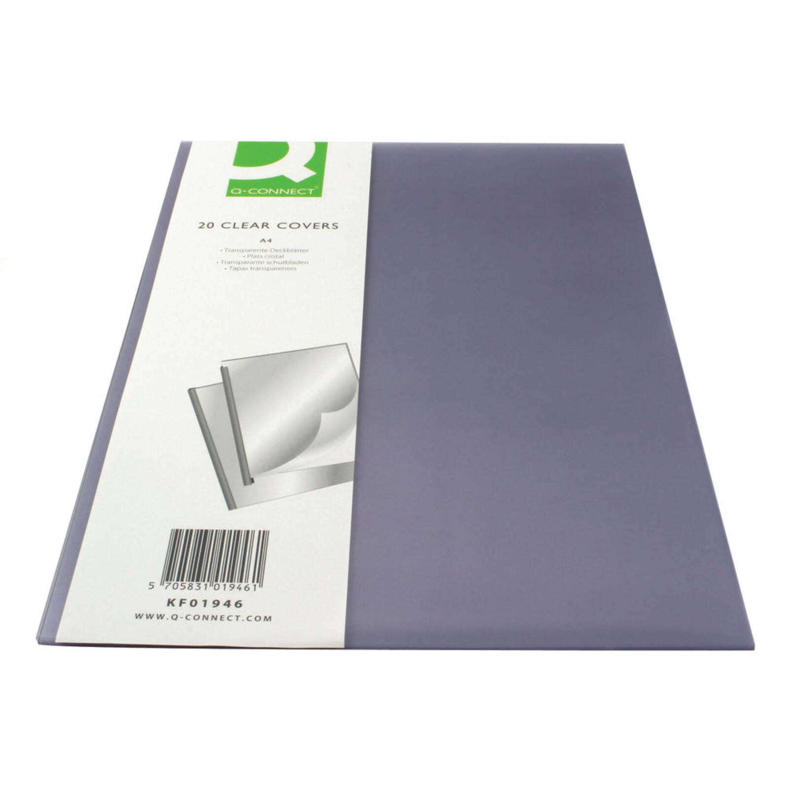Q-Connect Clear A4 Clear Presentation Binding Covers (Pack of 20) KF01946 - Image 3