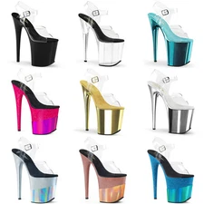 Pleaser 8" Heel 4" Pf Ankle Strap Sandal Stylish Shoe Adult Women Flamingo/808_1