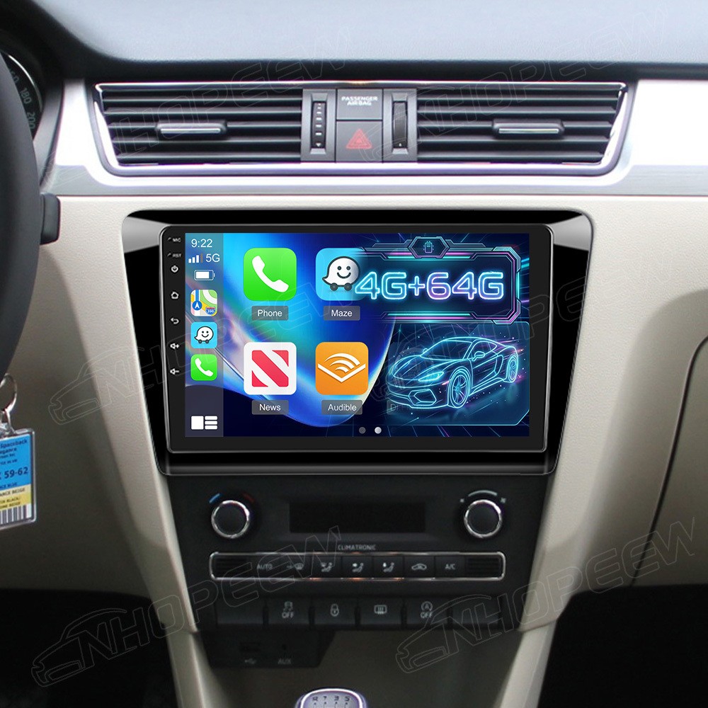 Autoradio 4+64GB Android 15 GPS Navi Carplay per Skoda Rapid Spaceback 2012-2020 foto 2