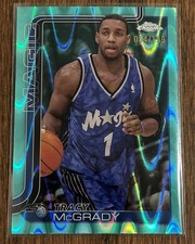 2025-26 Topps Chrome #245 Tracy McGrady Aqua RayWave Refractor /199 - Magic