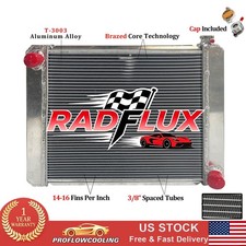 Aluminum Universal Radiator For 25 X 19 Dual Chevy Gm Gmc Hot Rod 2-rows Core