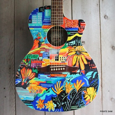 Fender California Series CUSTOM Art guitar LE Newporter Player w