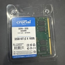 Crucial 32GB 2x16GB 3200MHz 260-pin SODIMM DDR4 RAM Memory Kit...
