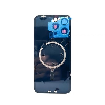 For iPhone 14 15 16 Back Glass Replacement Big Hole Cover With Metal/Magnet Lot