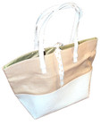 Estee Lauder Beach Tote & Cosmetic Bag Woven Faux Croc Zip Pouch Travel Makeup — photo 2