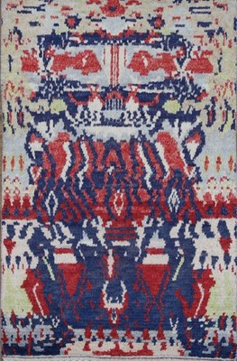 Artisan Crafted Abstract Rug 4x6 Ft Handmade Tribal Moroccan Style Wool Carpet