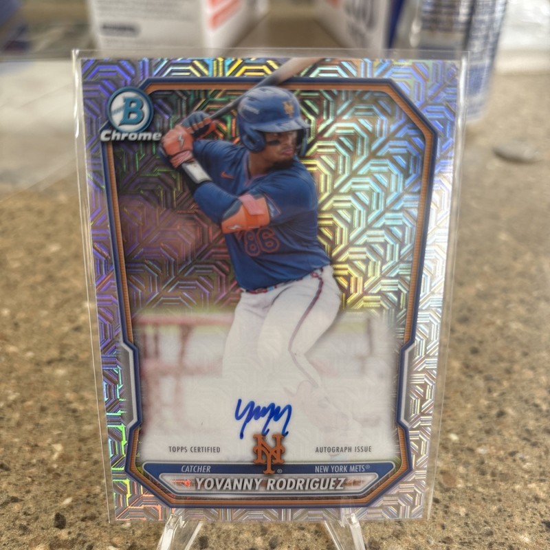 2026 Bowman Chrome Mojo Auto Yovanny Rodriguez #bma-yr Mets