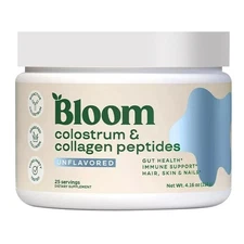 Bloom Nutrition Bovine Colostrum Powder for Gut Health, Immune Support, Hair 4oz