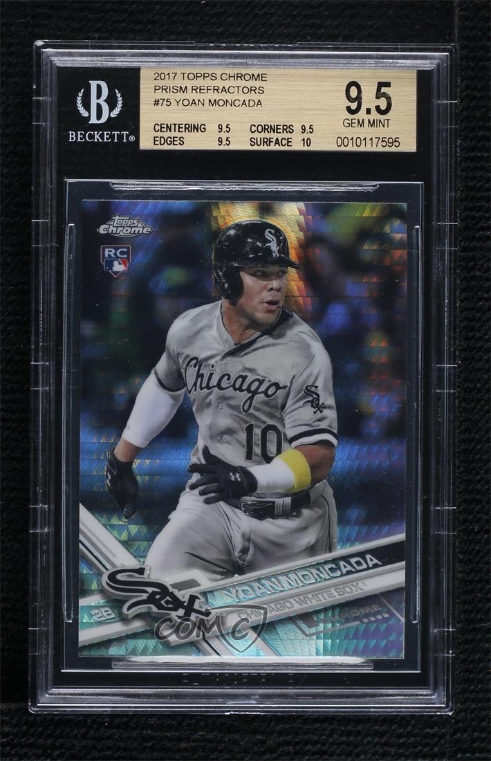 2017 Topps Chrome Prism Refractor Yoan Moncada #75 BGS 9.5 GEM MINT 13c1