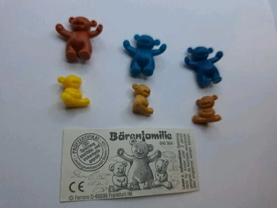 Ü-Eier Tierfamilien - Bärenfamilie 1994 - 3 Bären + 3 Babys + 1 Beipackzettel  - Bild 1 von 4