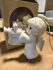 VTG 1988 Precious Moments Ornament Rejoice O Earth 113980 Christmas Angel