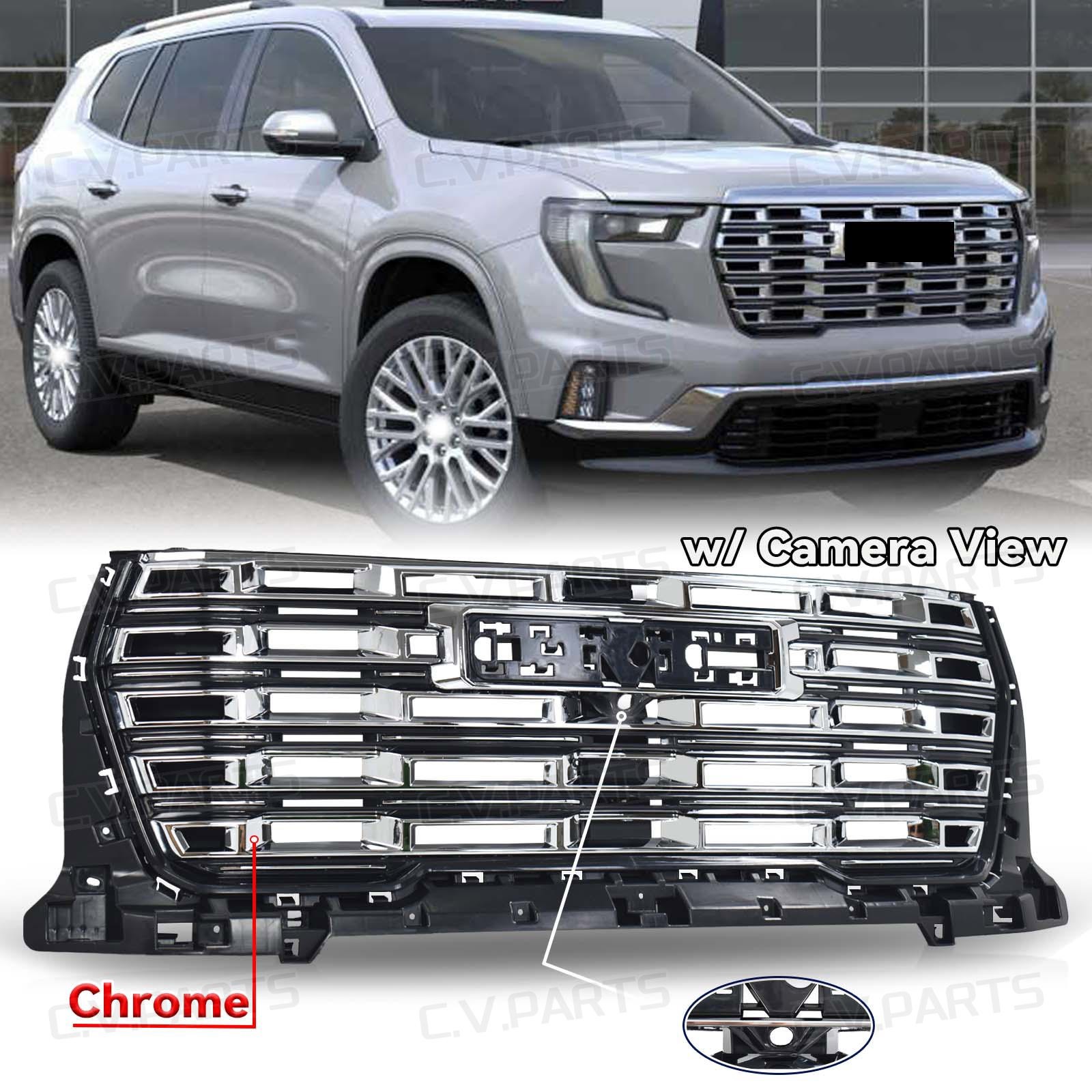 For 2024 2025 GMC Acadia Denali Style Chrome Front Grill Bumper Grille Assembly