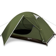 Bessport Camping Tent 1/2 Person Tent Waterproof Two Doors Backpacking Tent E...