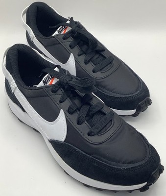 Nike Women's Size 7.5 Waffle Debut Shoes, Black/White-Orange-Clear, DH9523-002