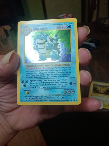 Pokemon Blastoise Shadowless Base Set
