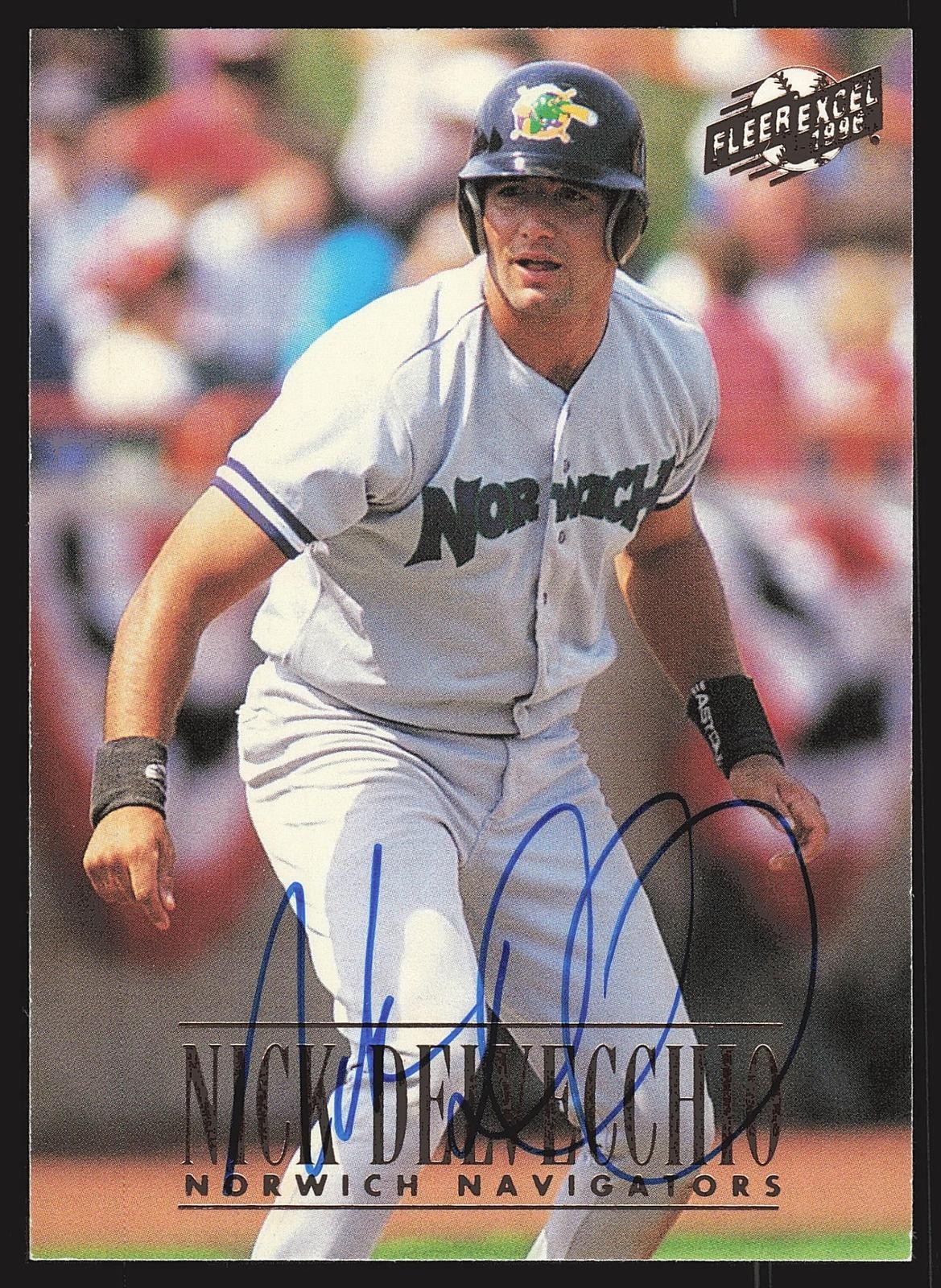 1996 Fleer Excel #85 Nick Delvecchio In Person Autograph, B17