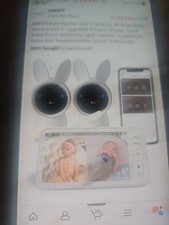 ARENTI Split-Screen Baby 5" 720P Audio Monitor w/Two 2K WiFi Cameras Night Viso