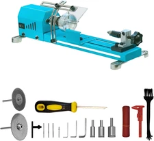 Mini Lathe Wood Lathe Machine Multi-Purpose Type Lathe Milling Cutting Grinding 