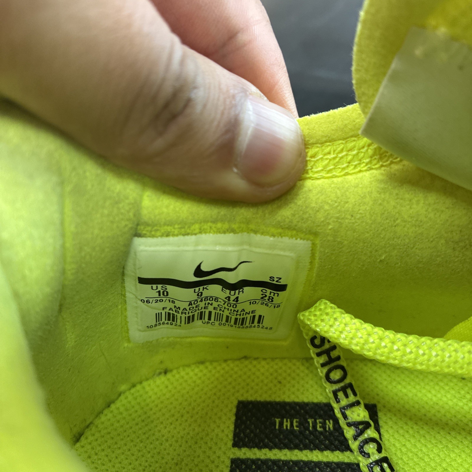 Nike Off-White x Air Force 1 Low the Ten Volt Size 10 Men’s thumbnail 9
