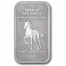 1 oz Silver Bar - 2026 APMEX Year of the Horse (Series 2)