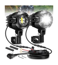 Motorcycle Auxiliary Lights,LEDMIRCY Motorcycle Driving Lights With Switch Wi...